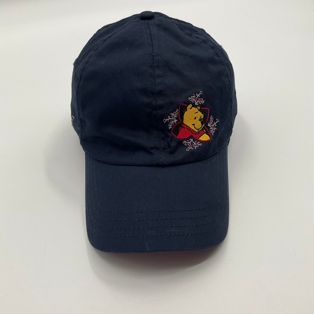 Disney Winnie the Pooh Blue Bandana Cap Embroidered Cottagecore Adjustable